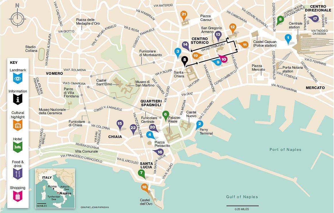 Mapa napulju španski četvrt