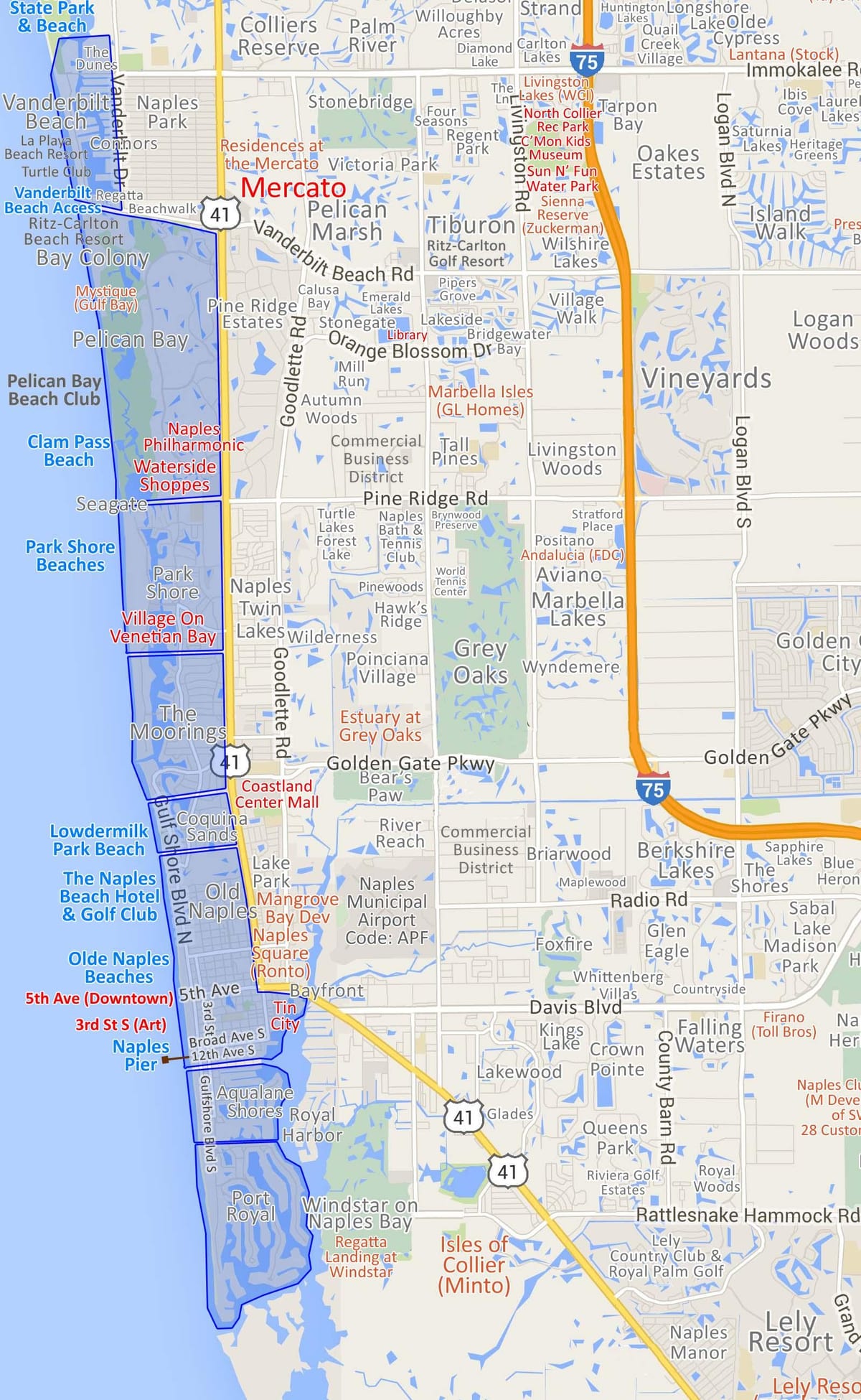 Mapa napulju park