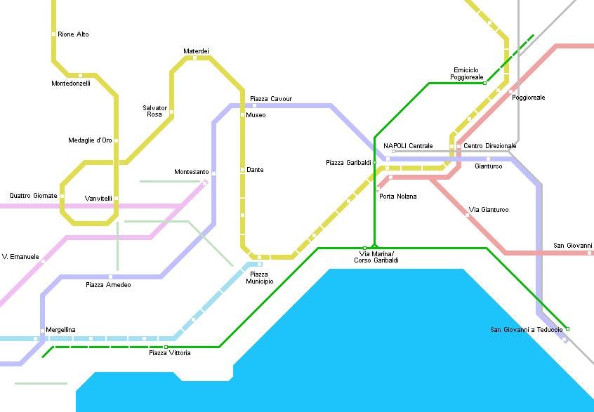 Mapa napulju tramvaj 